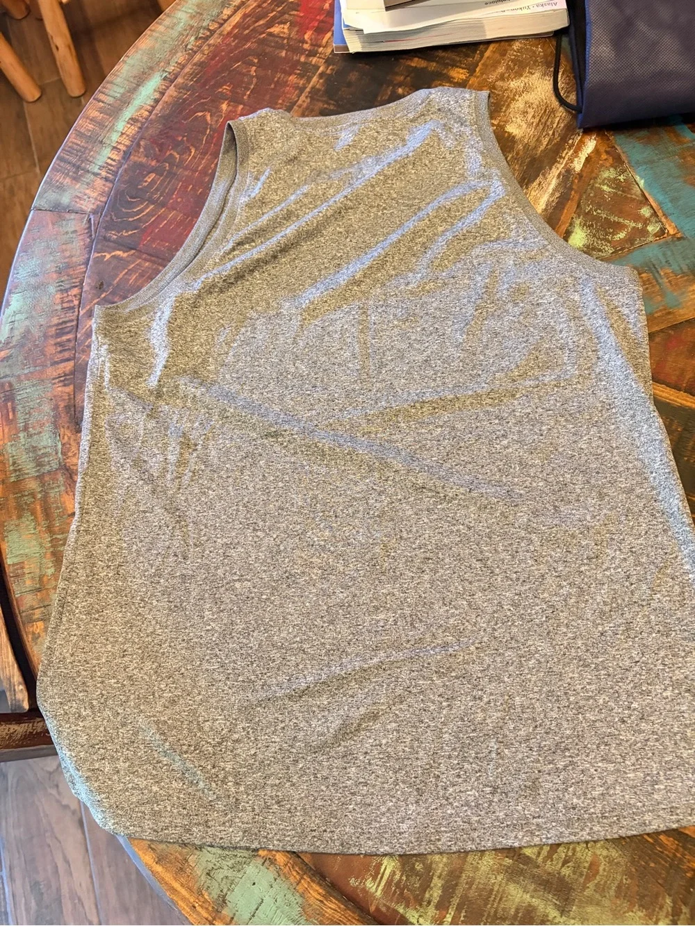 Nike Dry Fit Heather Womens  Gray Athletic Tank Top Sleeveless Medium